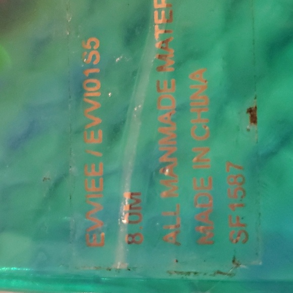 Betsey Johnson Evviee Sandals, Teal Jelly Slides Flowers Slip On Size 8 (#5) - Picture 6 of 6